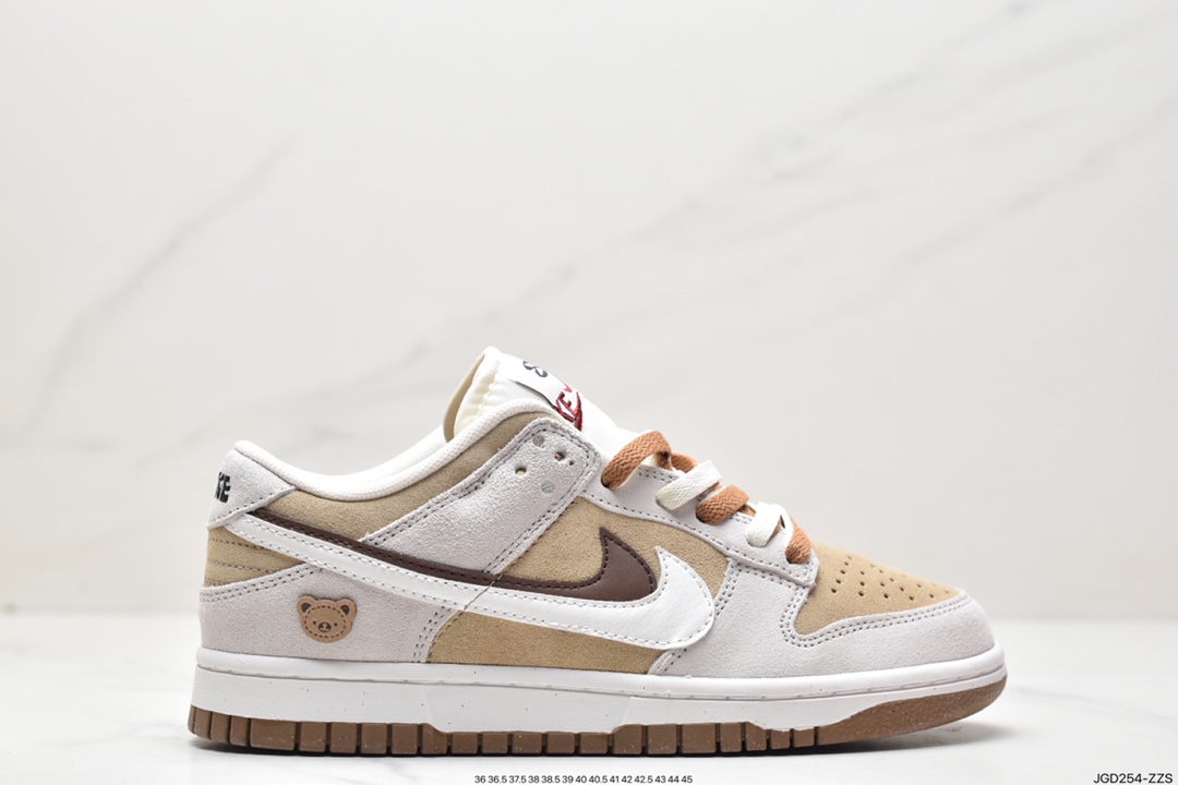 180 SB Dunk Low SE”85 Double Swoosh/Grey/Brown Bear”扣篮系列低帮 DO9457-100