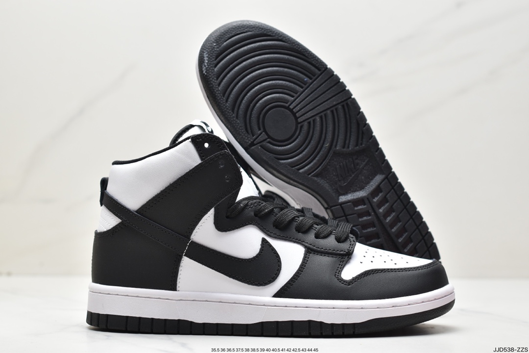 130 耐克Nike Wmns SB Dunk High”Panda”扣篮系列高帮板鞋“黑白熊猫黑标” DD1399-105