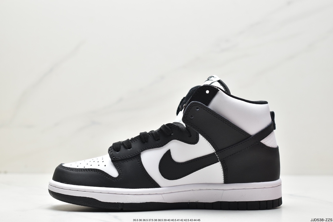 130 耐克Nike Wmns SB Dunk High”Panda”扣篮系列高帮板鞋“黑白熊猫黑标” DD1399-105