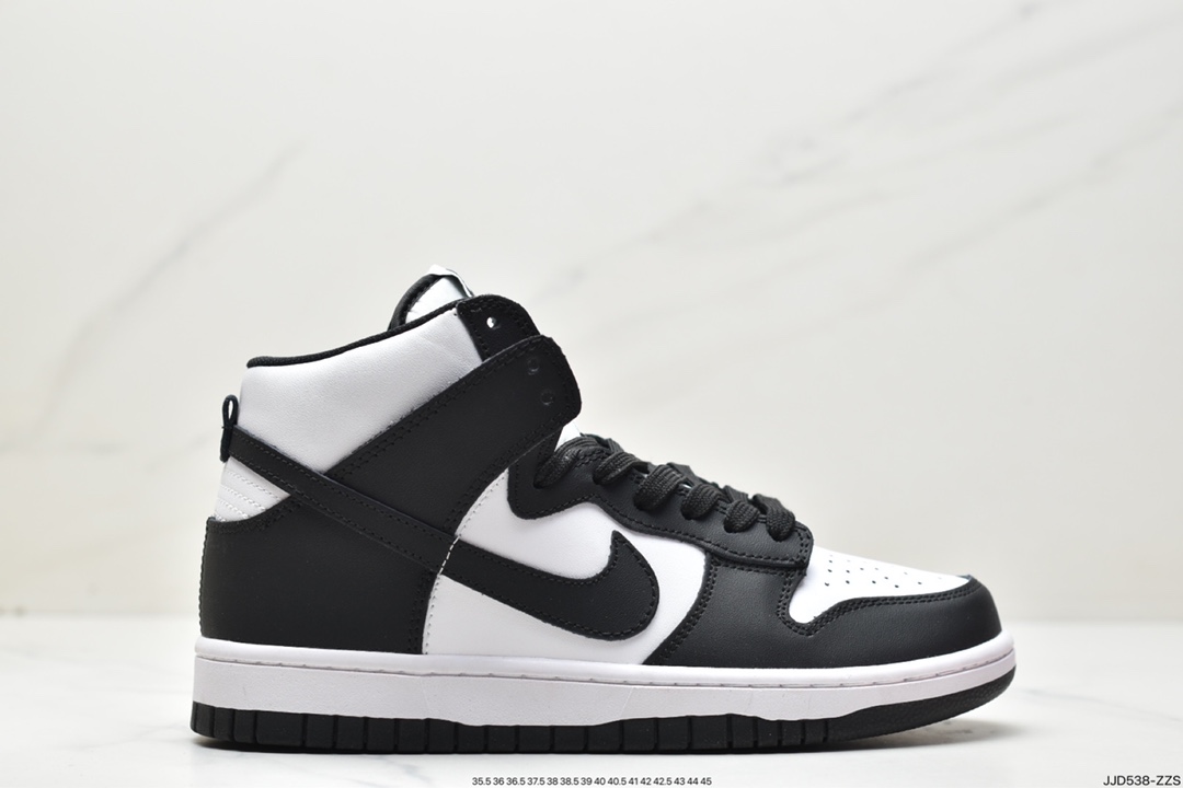 130 耐克Nike Wmns SB Dunk High”Panda”扣篮系列高帮板鞋“黑白熊猫黑标” DD1399-105