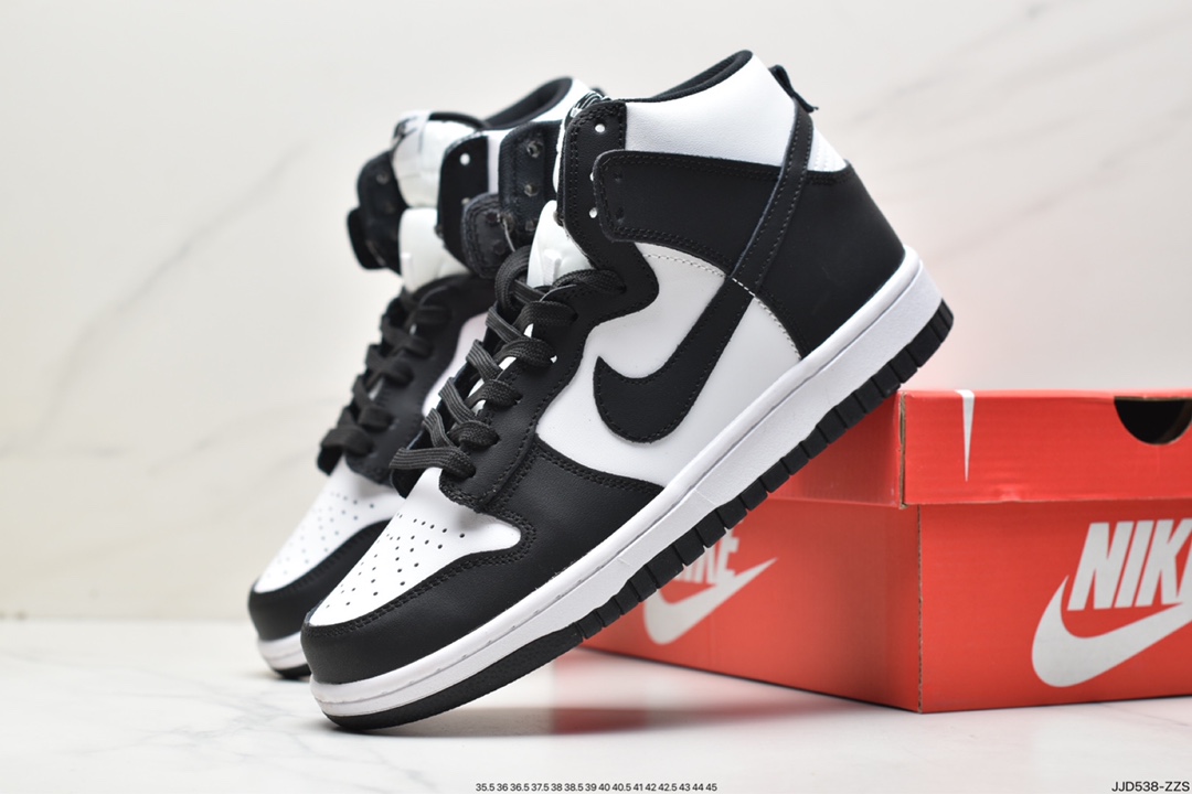 130 耐克Nike Wmns SB Dunk High”Panda”扣篮系列高帮板鞋“黑白熊猫黑标” DD1399-105