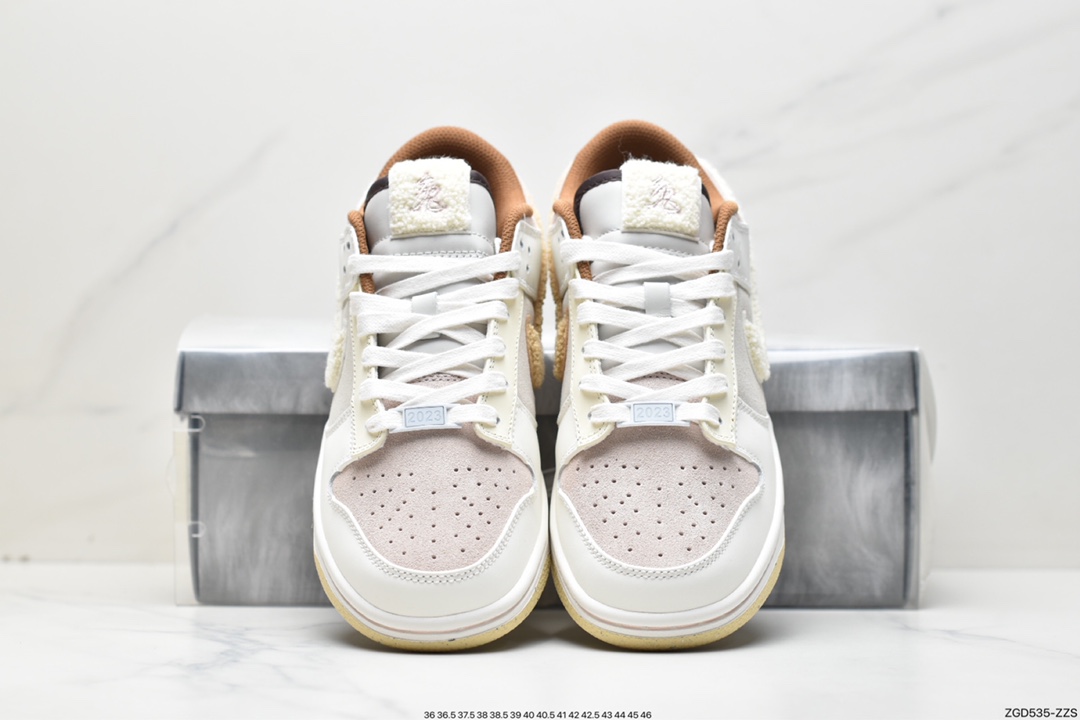 Nike SB Dunk Low ”Year of the Rabbit” dunk series low-top casual sports skateboard shoes ”Light Brown Beige White Spike Rabbit” FD4203-211