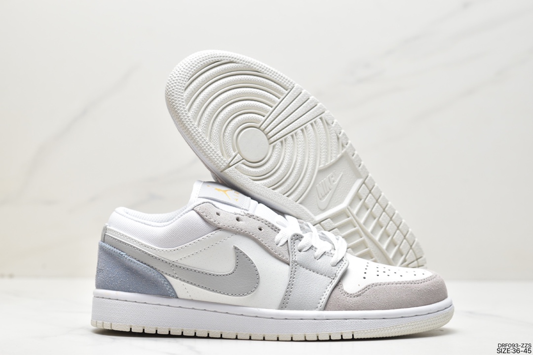 115 耐克NK Air Jordan 1 Low”Breathe/Triple White”AJ1乔丹一代篮球鞋 553558-163