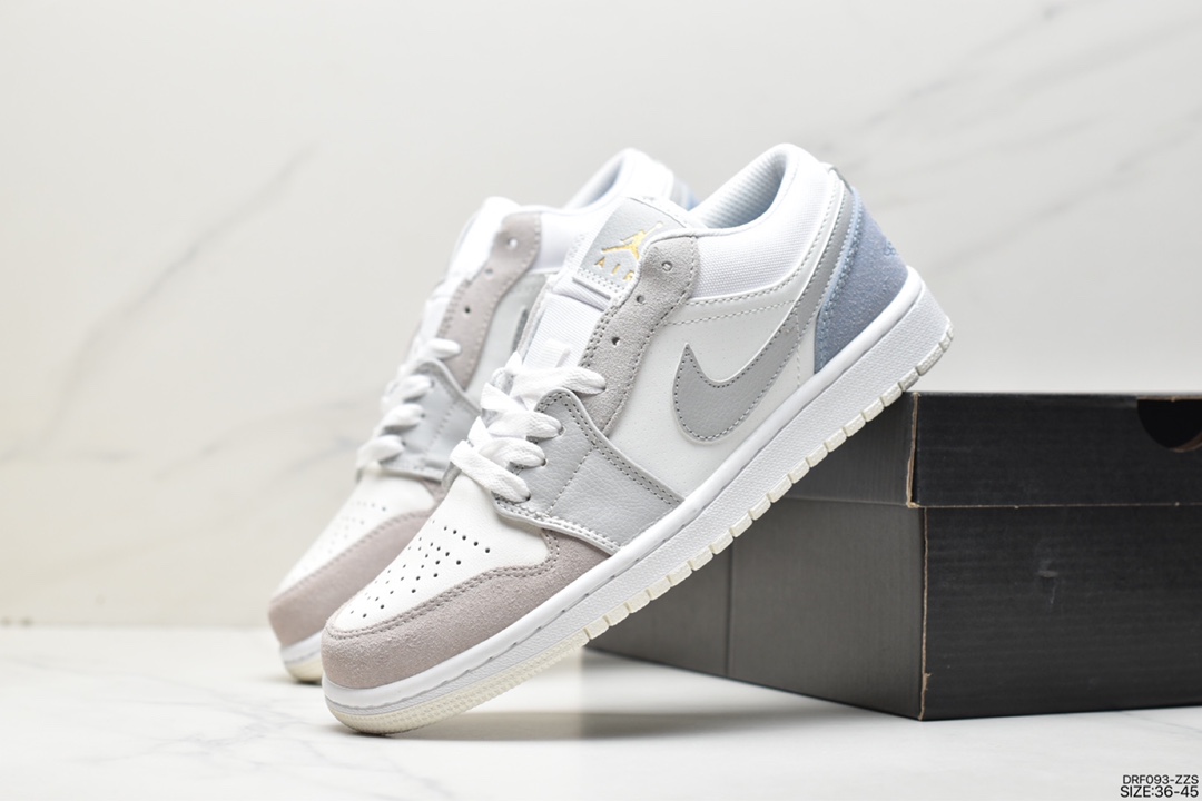 115 耐克NK Air Jordan 1 Low”Breathe/Triple White”AJ1乔丹一代篮球鞋 553558-163