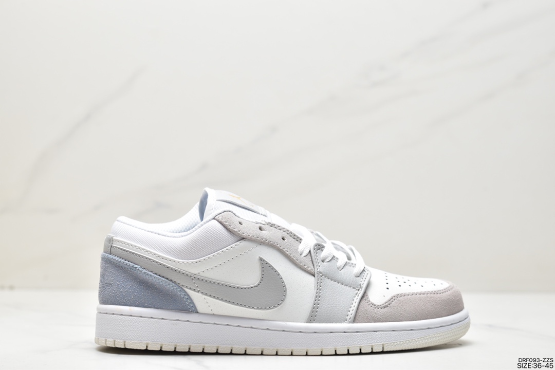 115 耐克NK Air Jordan 1 Low”Breathe/Triple White”AJ1乔丹一代篮球鞋 553558-163