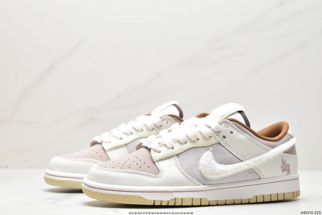 190 Nike SB Dunk Low”Year of the Rabbit”扣篮系列低帮休闲运动滑板板鞋“浅棕米白穗兔”FD4203-211