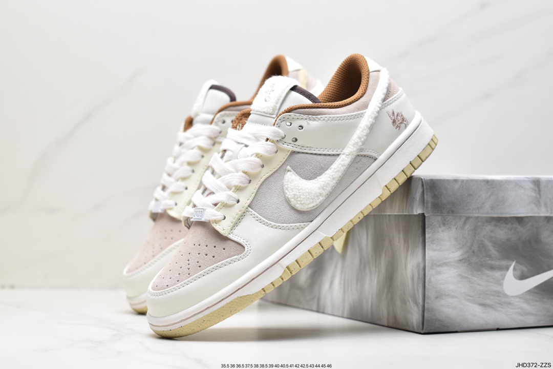 190 Nike SB Dunk Low”Year of the Rabbit”扣篮系列低帮休闲运动滑板板鞋“浅棕米白穗兔”FD4203-211
