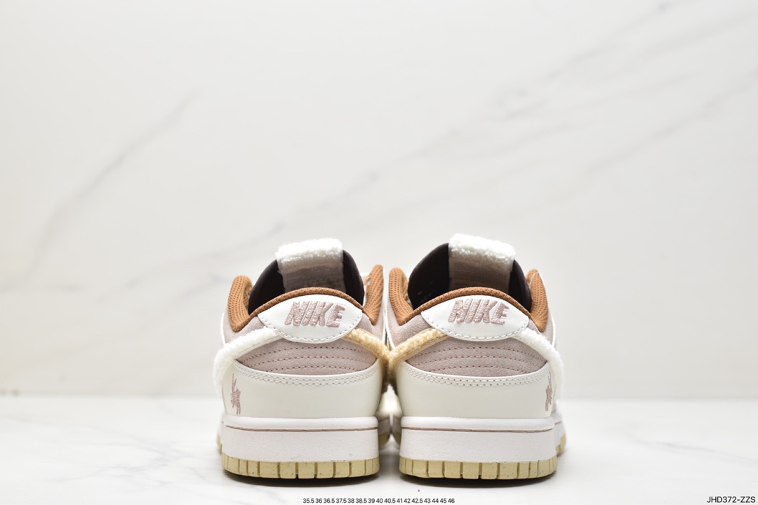 190 Nike SB Dunk Low”Year of the Rabbit”扣篮系列低帮休闲运动滑板板鞋“浅棕米白穗兔”FD4203-211