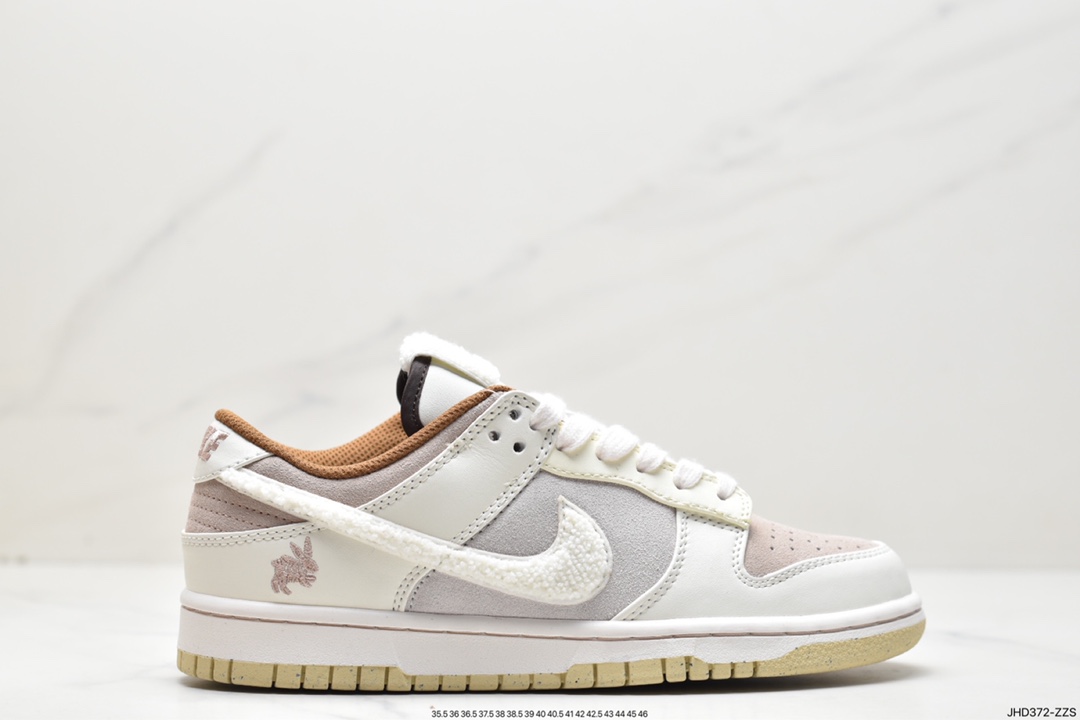 190 Nike SB Dunk Low”Year of the Rabbit”扣篮系列低帮休闲运动滑板板鞋“浅棕米白穗兔”FD4203-211