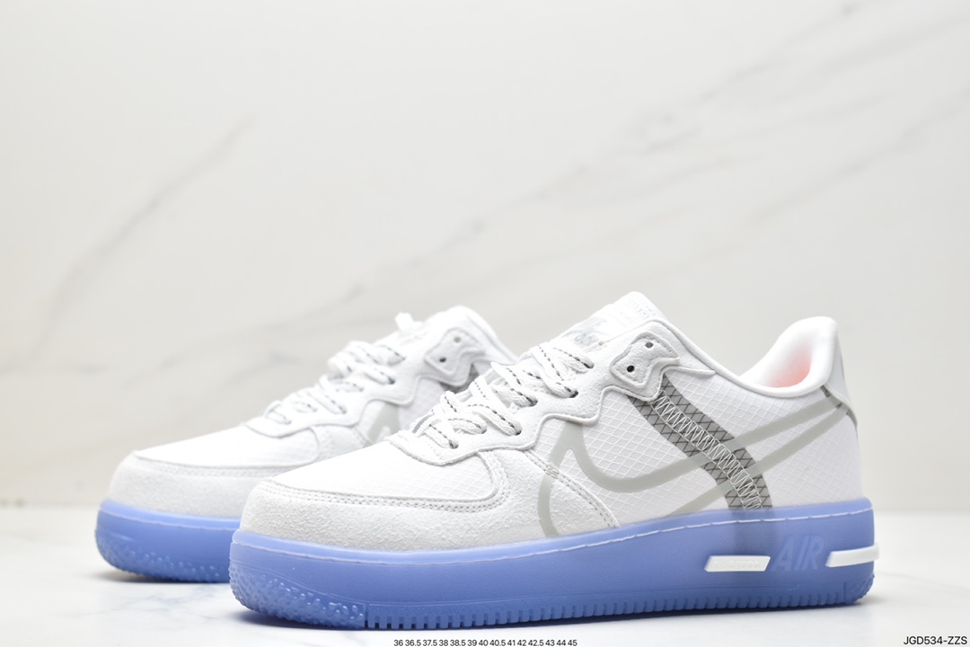 180 Nike Air Force 1 React QS 骨白 冰蓝 CQ8879-100