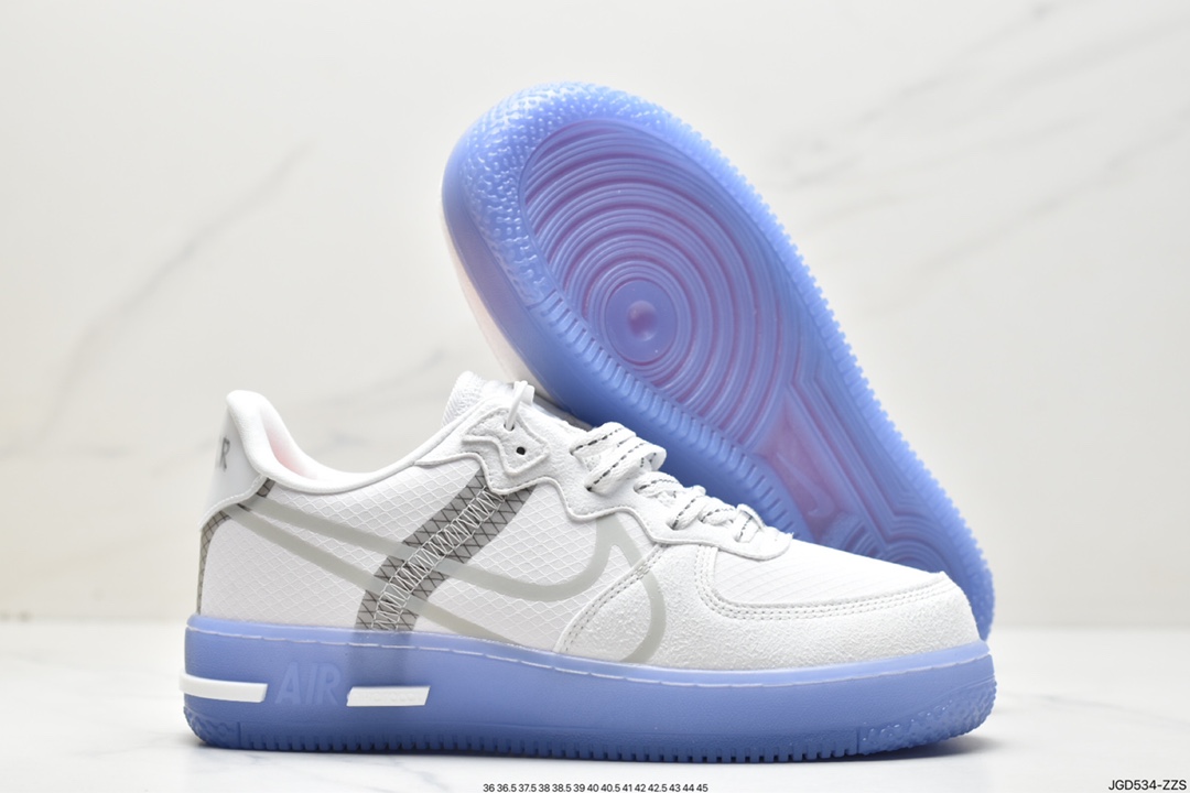 180 Nike Air Force 1 React QS 骨白 冰蓝 CQ8879-100