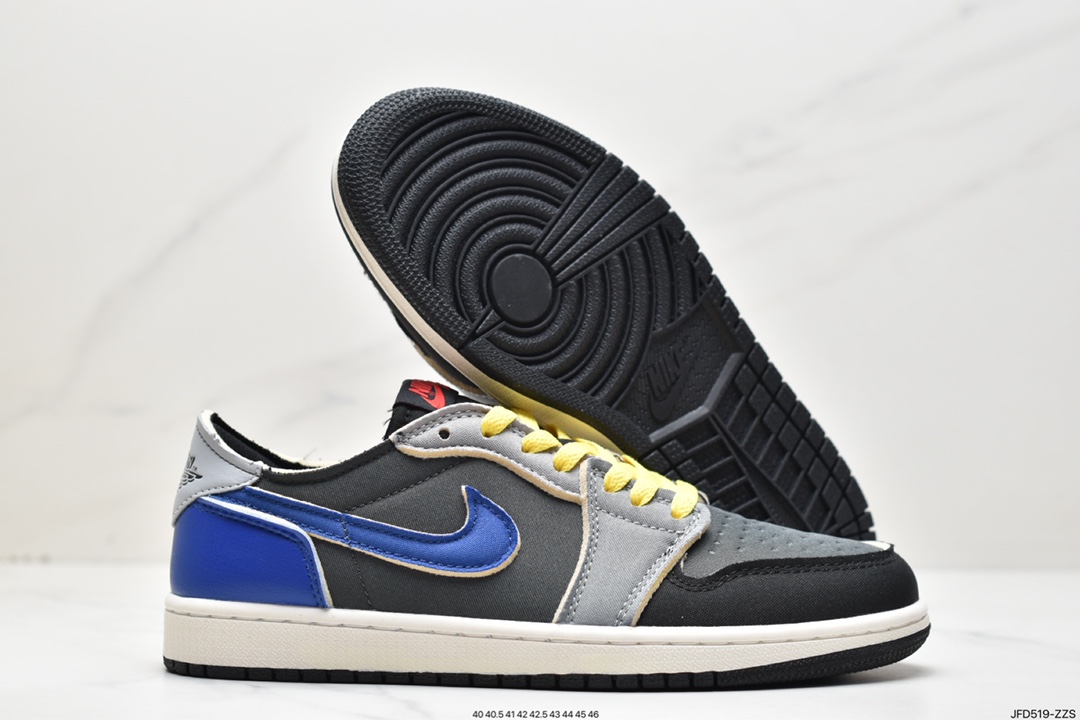 170 原装Air Jordan 1 Retro Low OG EX 黑灰红 DV0982-006