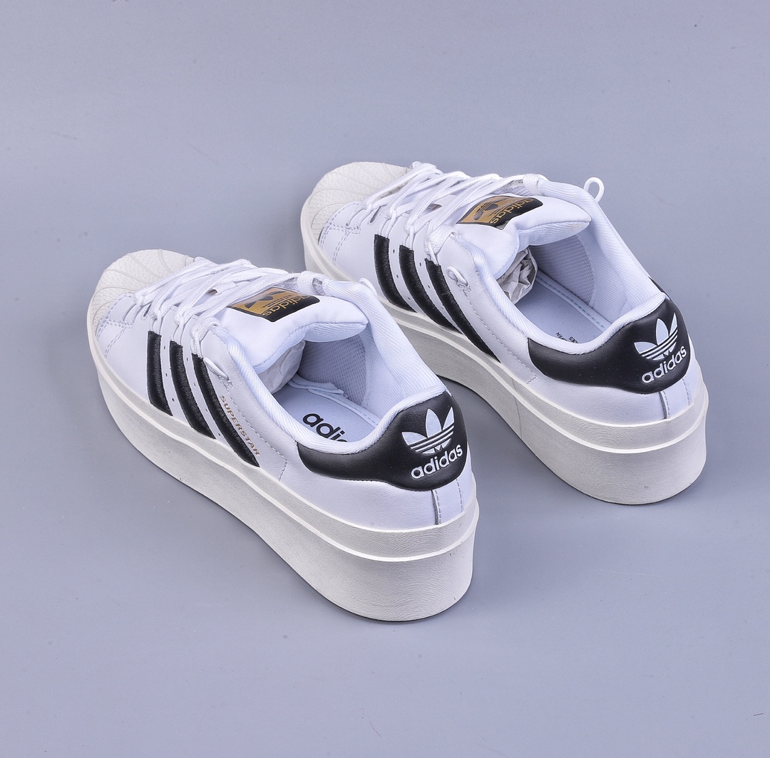 Adidas Superstar Bonega W thick-soled shell toe heightening low-top series GY5250