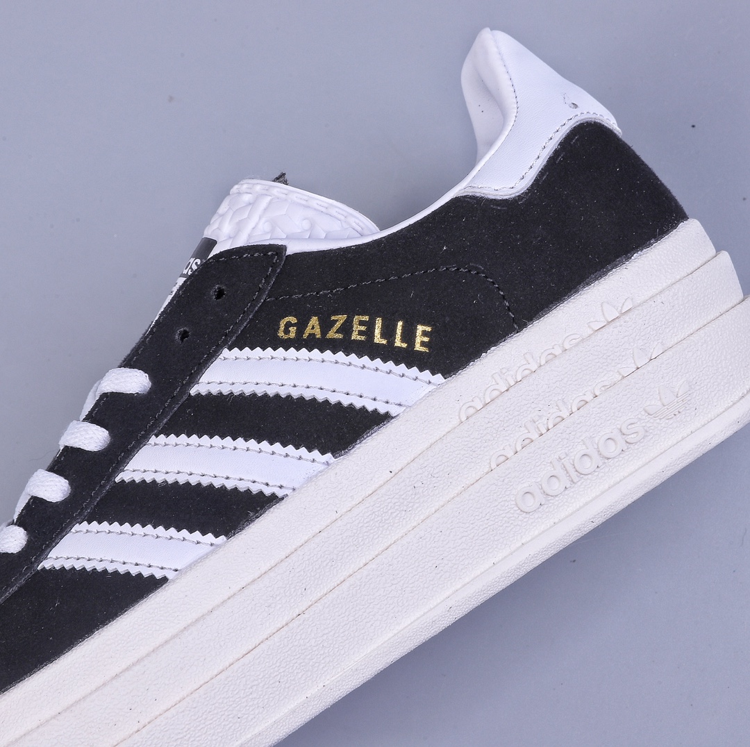 Adidas Originals Gazelle Bold HQ6912 clover thick-soled casual non-slip wear-resistant low-top sneakers