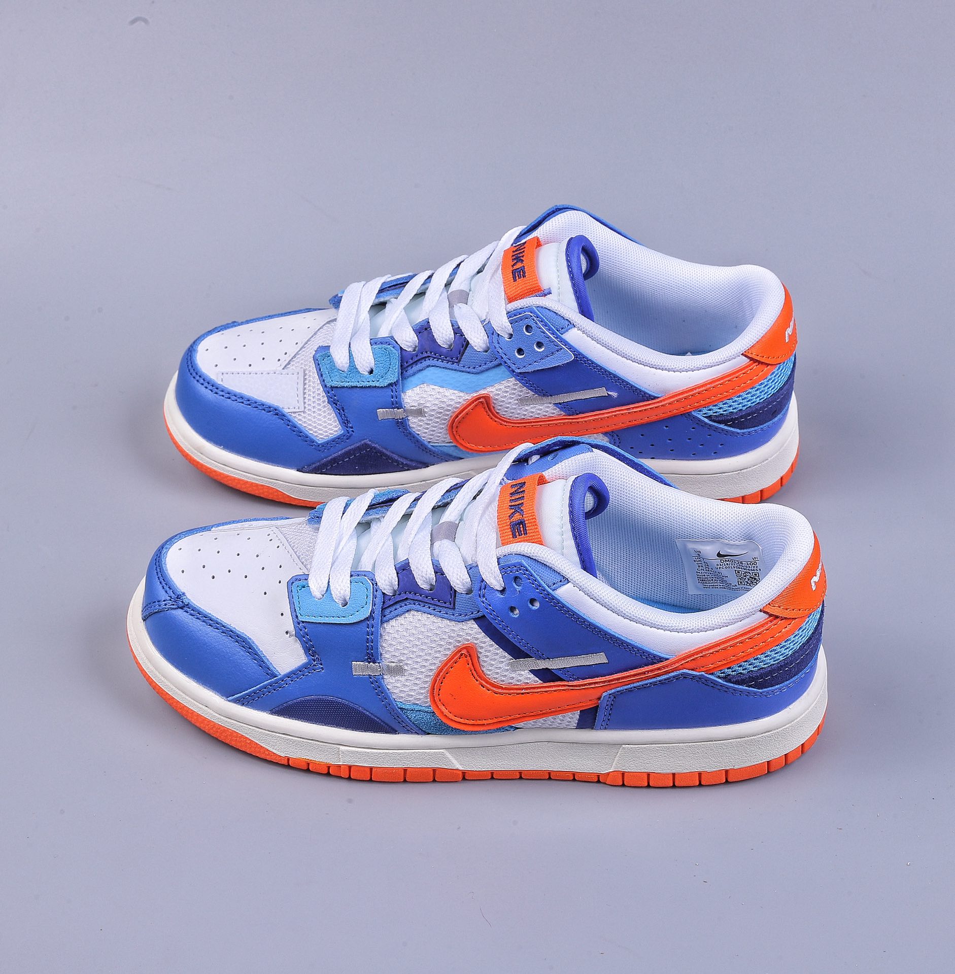 200 Nike Dunk Scrap 拼接 缝合怪 白蓝橙 DM0128-100