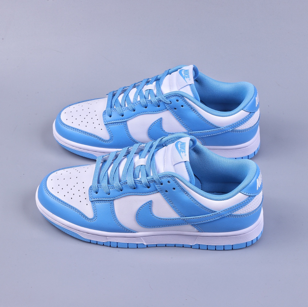 200 RS版Nk Dunk Low ”University Blue” 白蓝色 北卡白蓝 扣篮系列低帮休闲运动滑板鞋 DD1391-102