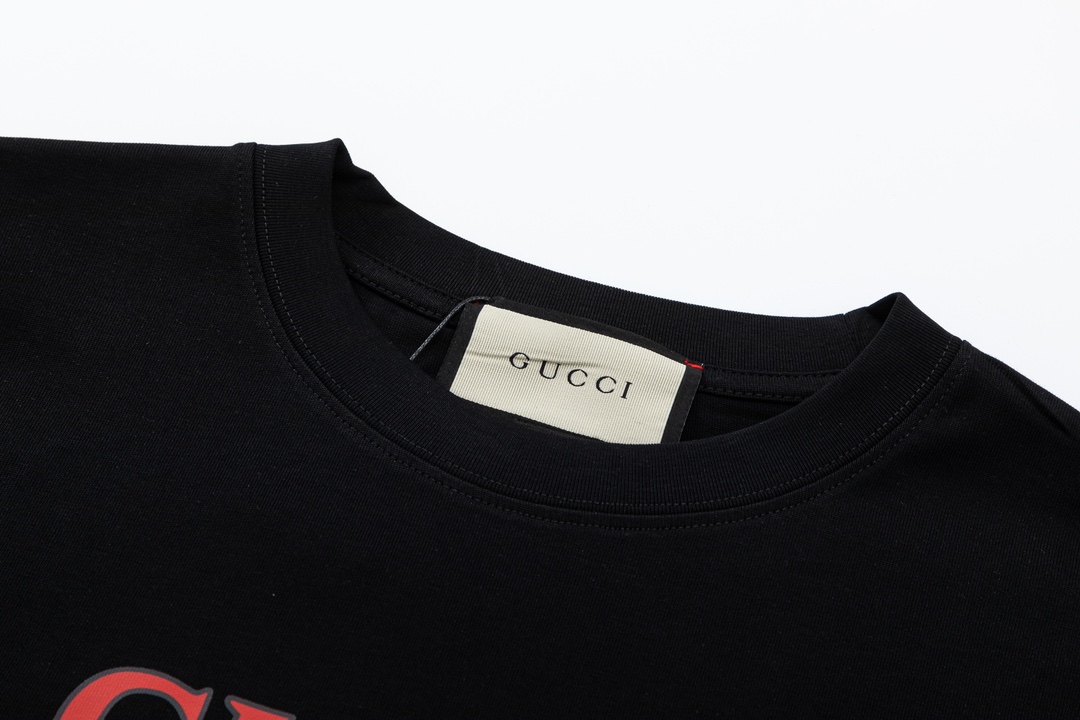 Gucci /古驰23ss 双环绿精灵印花短袖