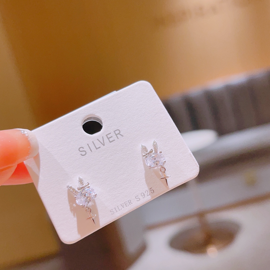 Hochglanzpoliertes Silber Ohrringe Mode Muttertag Gold