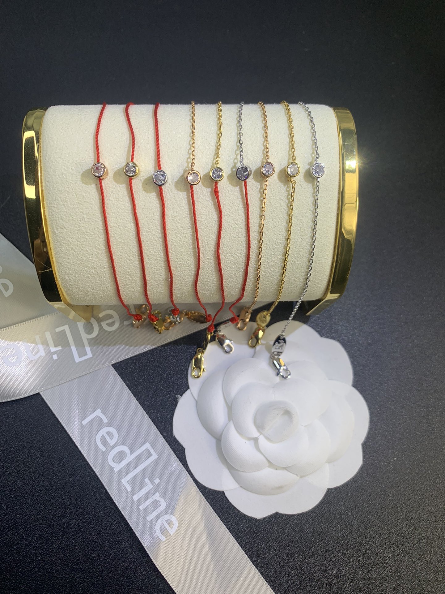 NO:101242,French red rope sterling silver round diamond styles are complete, pure silver19860909法国红绳纯银材质圆钻款式齐全上阵,,pure silver,Jewelry