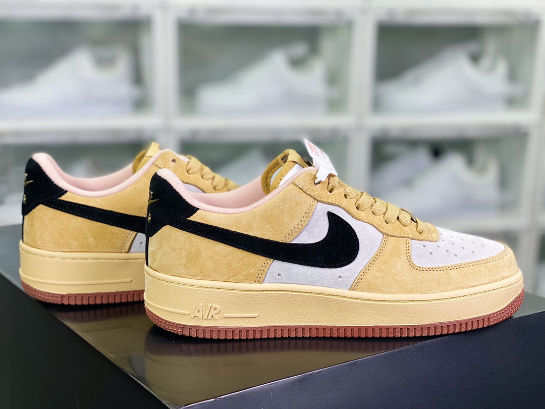 260 Air Force 1′07 Low Suede”Wheat/Grey/Black”空军一号经典低帮板鞋“麂皮麦黄浅灰黑”DE0099-004
