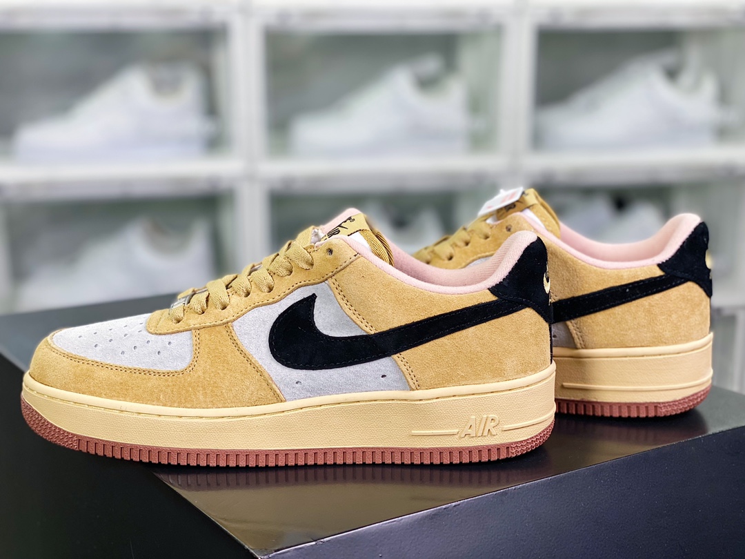 260 Air Force 1′07 Low Suede”Wheat/Grey/Black”空军一号经典低帮板鞋“麂皮麦黄浅灰黑”DE0099-004