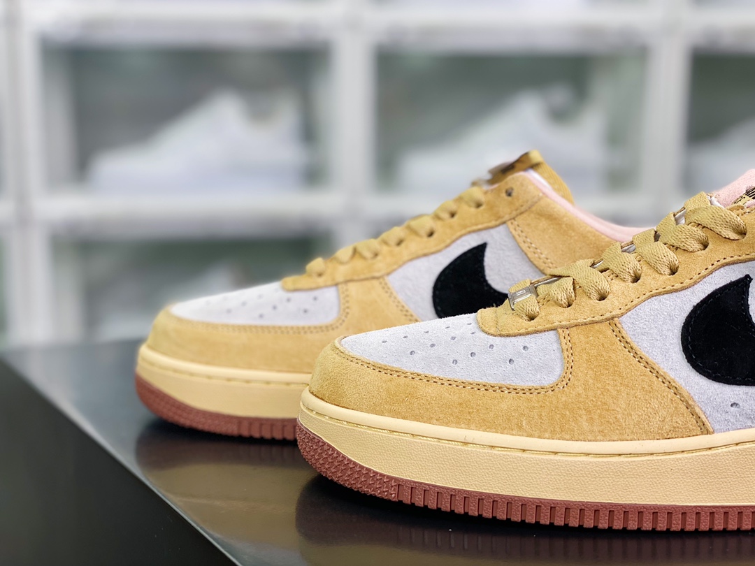 260 Air Force 1′07 Low Suede”Wheat/Grey/Black”空军一号经典低帮板鞋“麂皮麦黄浅灰黑”DE0099-004