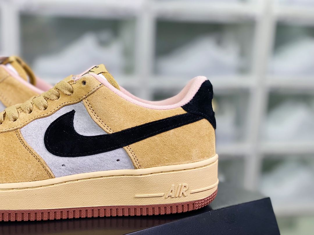 260 Air Force 1′07 Low Suede”Wheat/Grey/Black”空军一号经典低帮板鞋“麂皮麦黄浅灰黑”DE0099-004