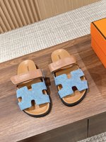 Hermes Knockoff
 Shoes Slippers Splicing