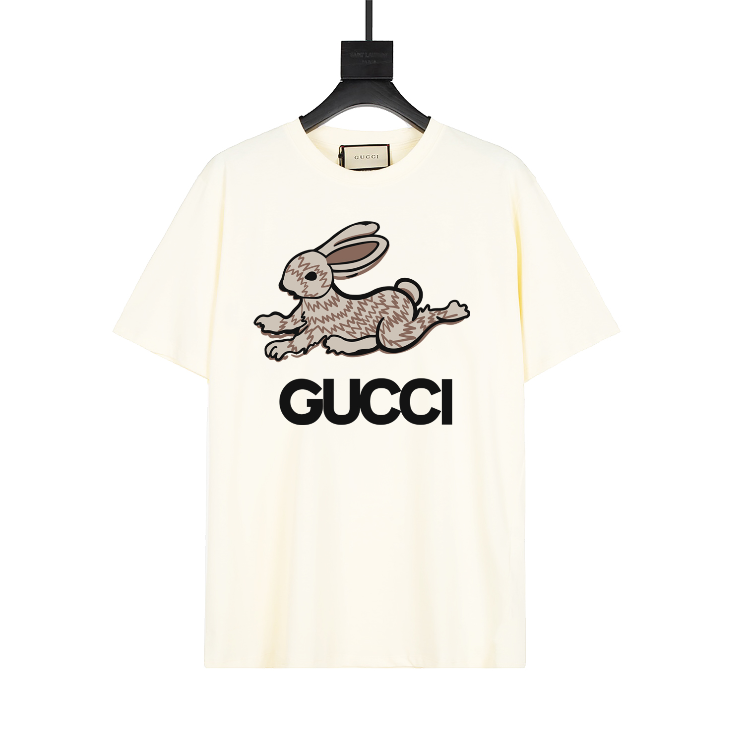 GUCCI colección limitada de principios de primavera, sudadera con capucha de pareja con conejo corriendo ~ ¡Camiseta de…