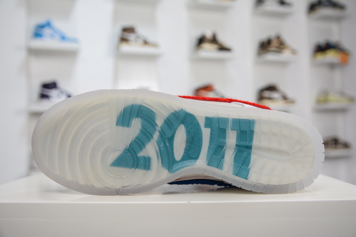 200 原装 Nike Dunk Low ”Year of the Rabbit” 兔年 上海 白蓝红 FD4203-161