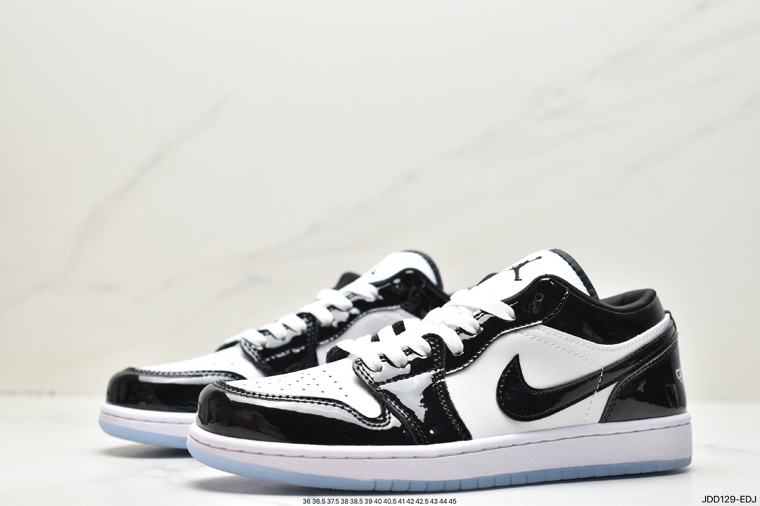 120 乔丹Air Jordan 1 Low ”Concord” 乔1康扣 黑白漆皮 低帮篮球鞋 DV1309-100