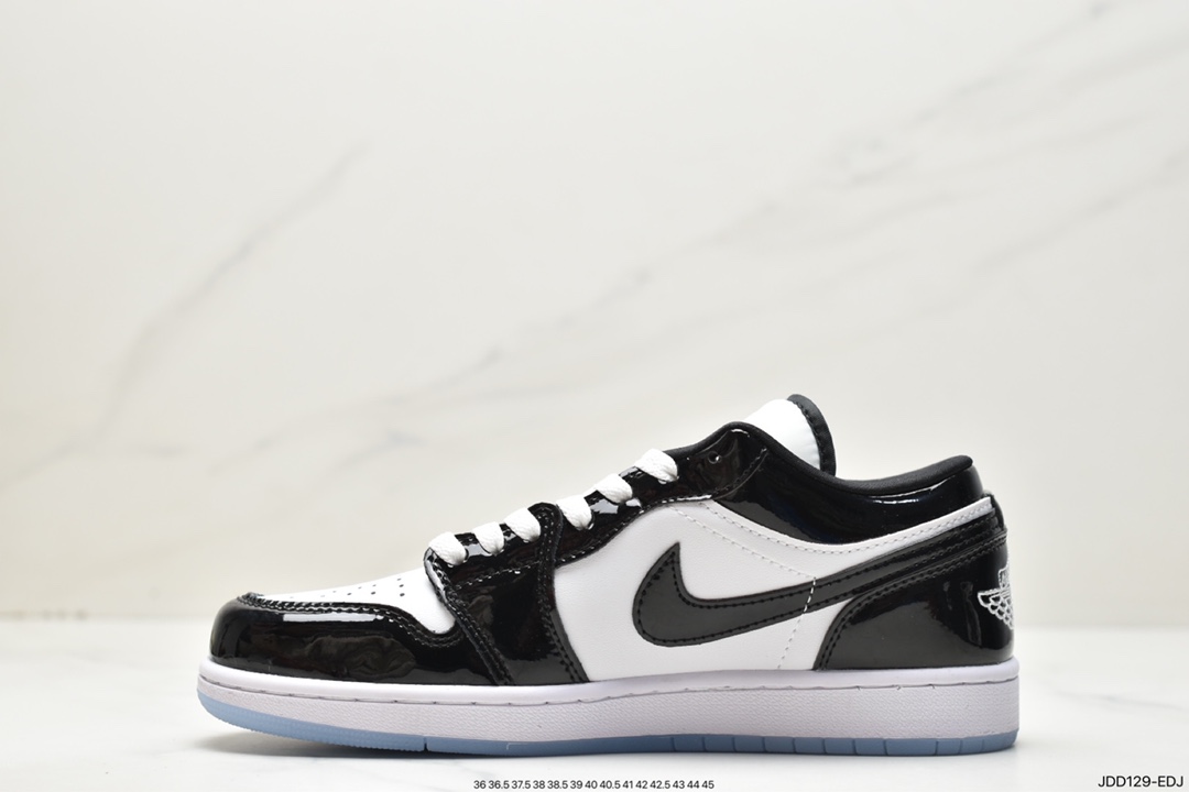 120 乔丹Air Jordan 1 Low ”Concord” 乔1康扣 黑白漆皮 低帮篮球鞋 DV1309-100