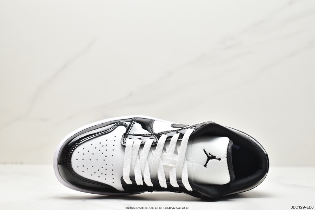 120 乔丹Air Jordan 1 Low ”Concord” 乔1康扣 黑白漆皮 低帮篮球鞋 DV1309-100