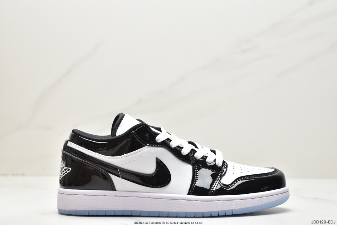 120 乔丹Air Jordan 1 Low ”Concord” 乔1康扣 黑白漆皮 低帮篮球鞋 DV1309-100