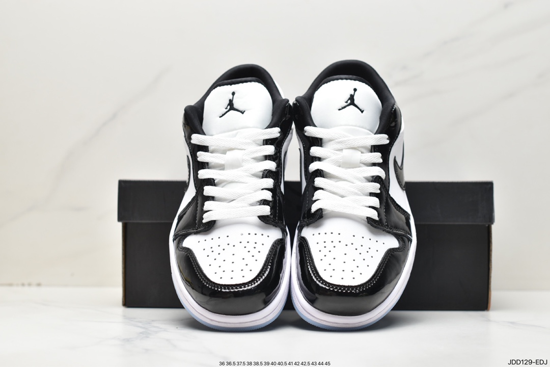 120 乔丹Air Jordan 1 Low ”Concord” 乔1康扣 黑白漆皮 低帮篮球鞋 DV1309-100