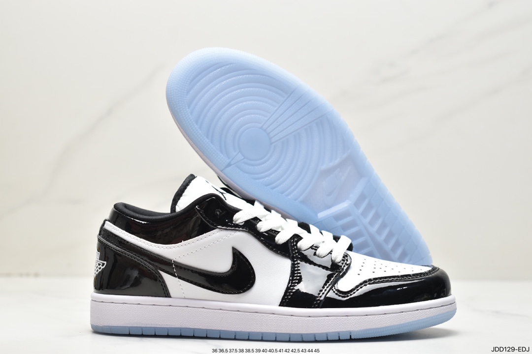 120 乔丹Air Jordan 1 Low ”Concord” 乔1康扣 黑白漆皮 低帮篮球鞋 DV1309-100