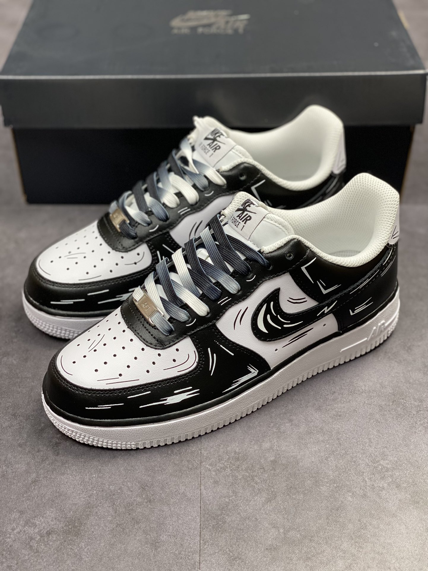 250 Nike Air Force 1 Low 07 二次元黑白熊猫 CW2288-218