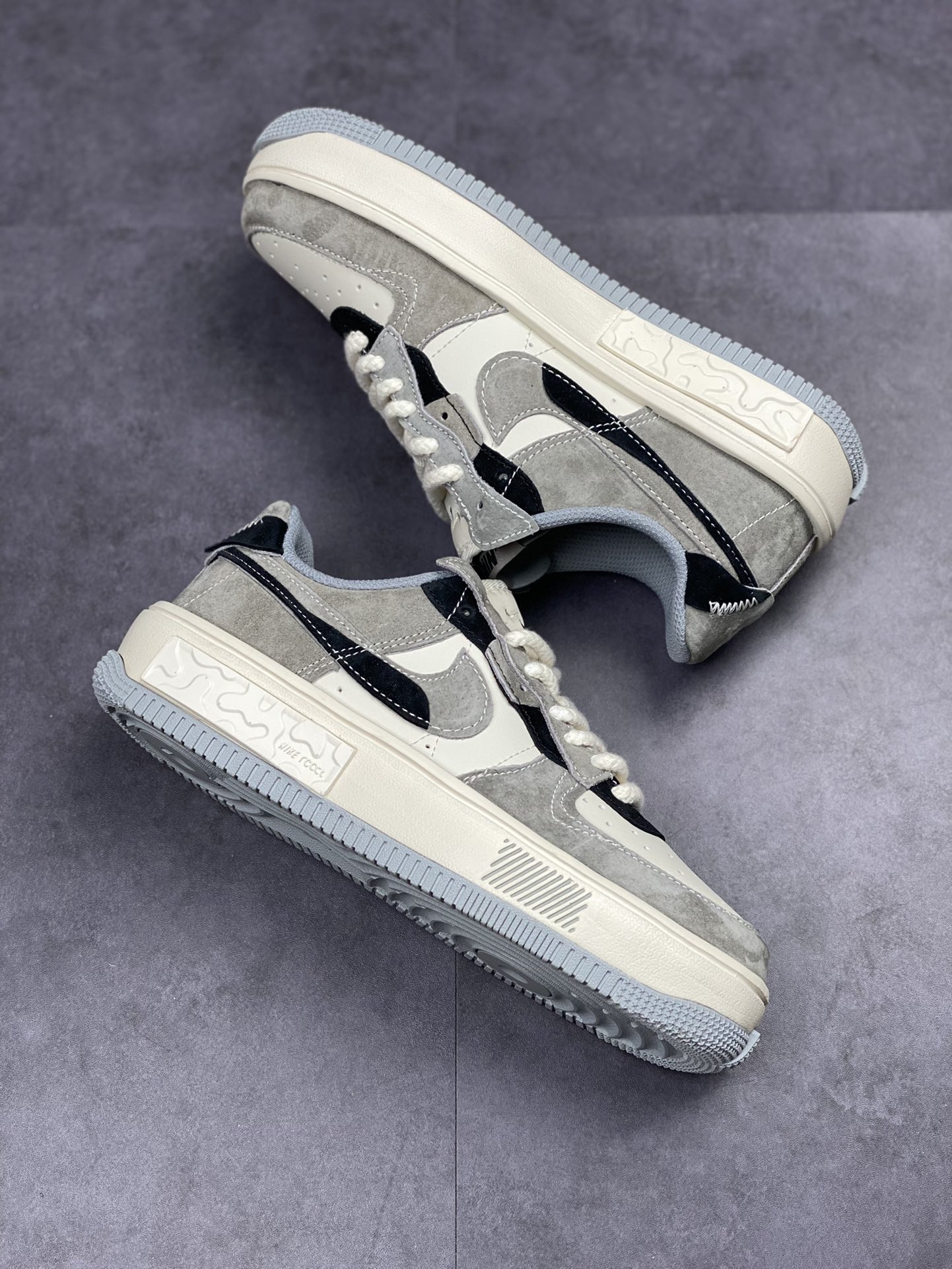 250 Nike Air Force 1 Fontanka 解构复古灰黑 CW6688-803