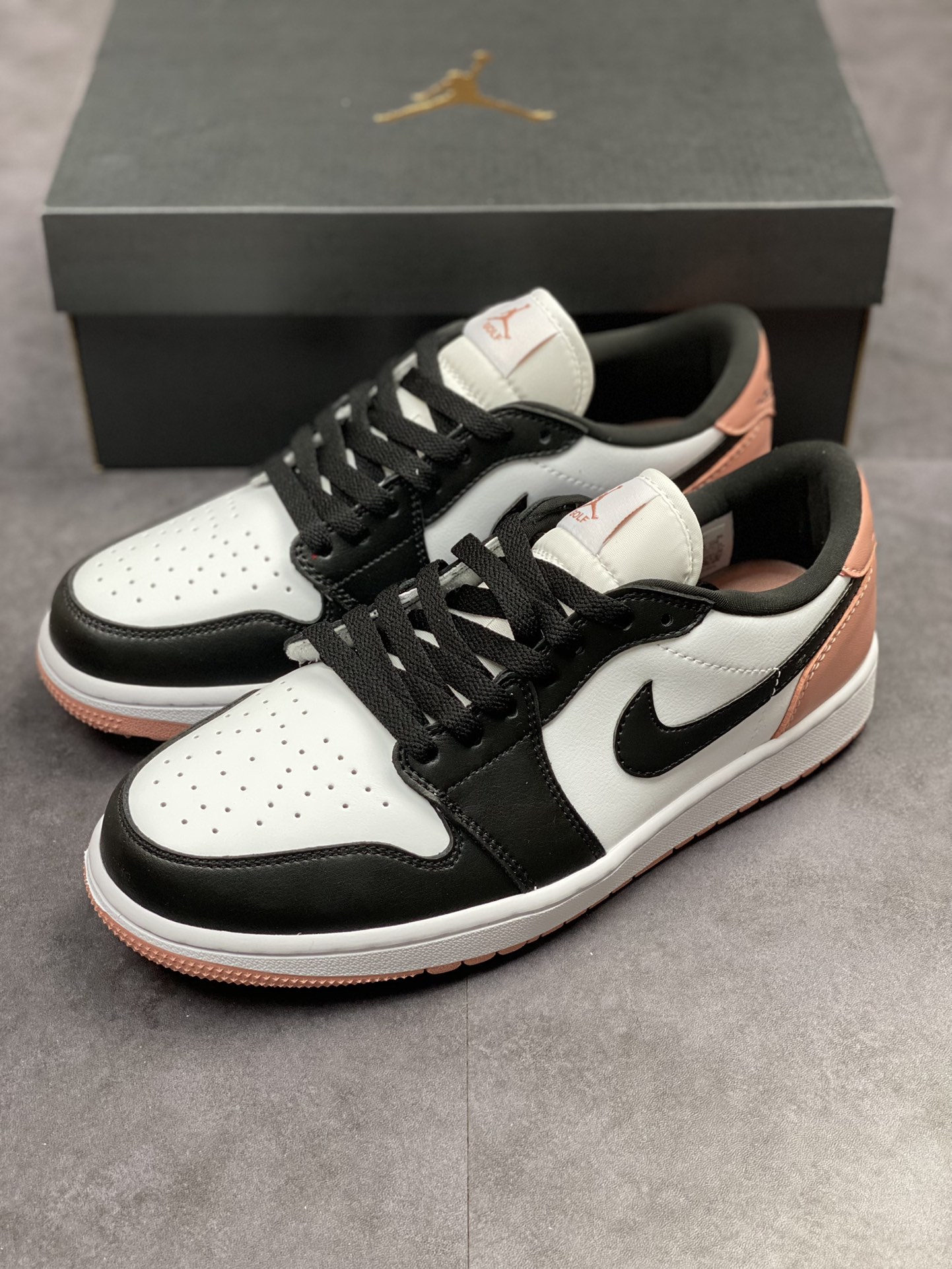 200 原装Air Jordan 1 Low 黑粉高尔夫 AJ1乔1低帮休闲板鞋DD9315-106
