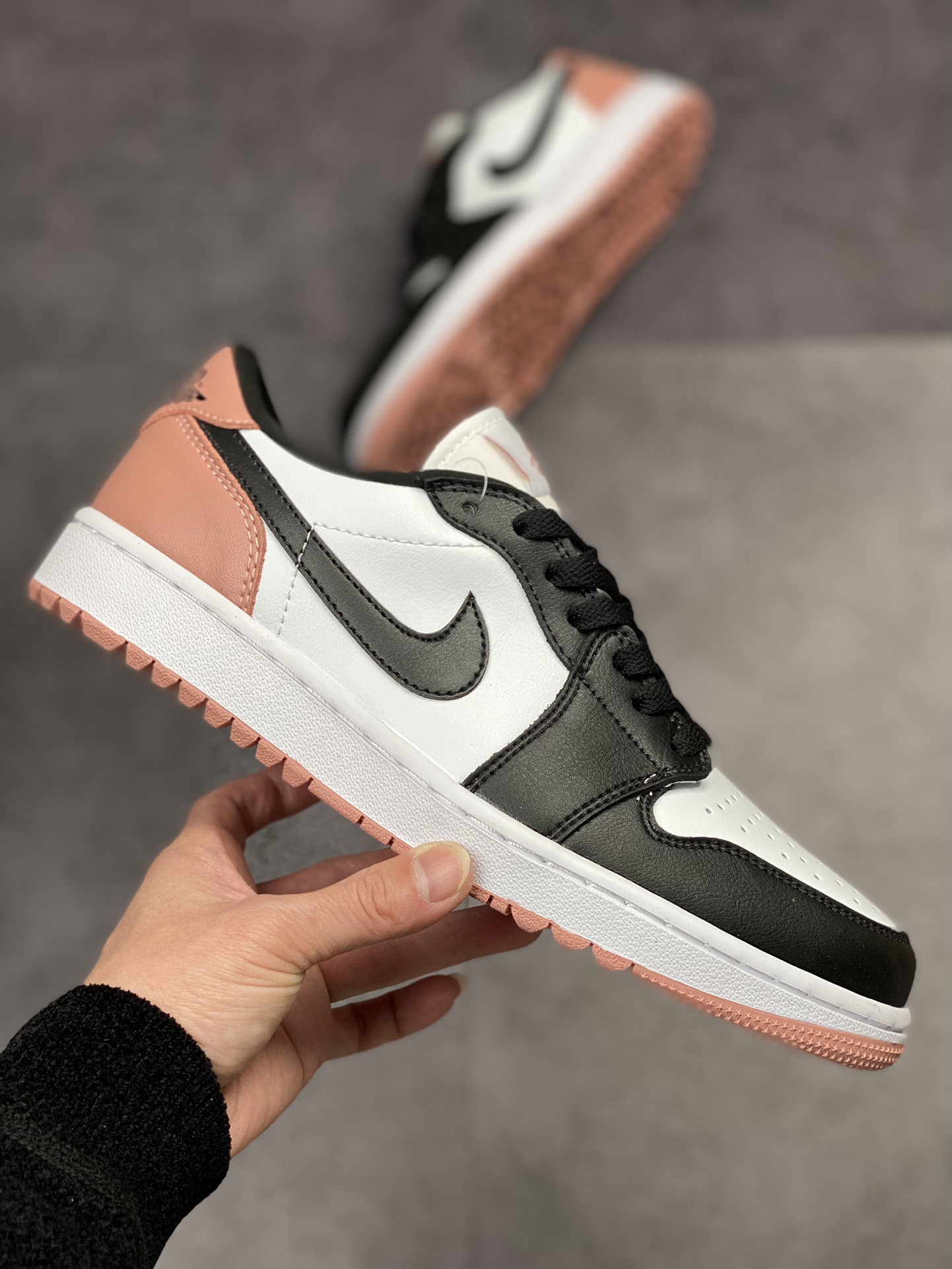 200 原装Air Jordan 1 Low 黑粉高尔夫 AJ1乔1低帮休闲板鞋DD9315-106