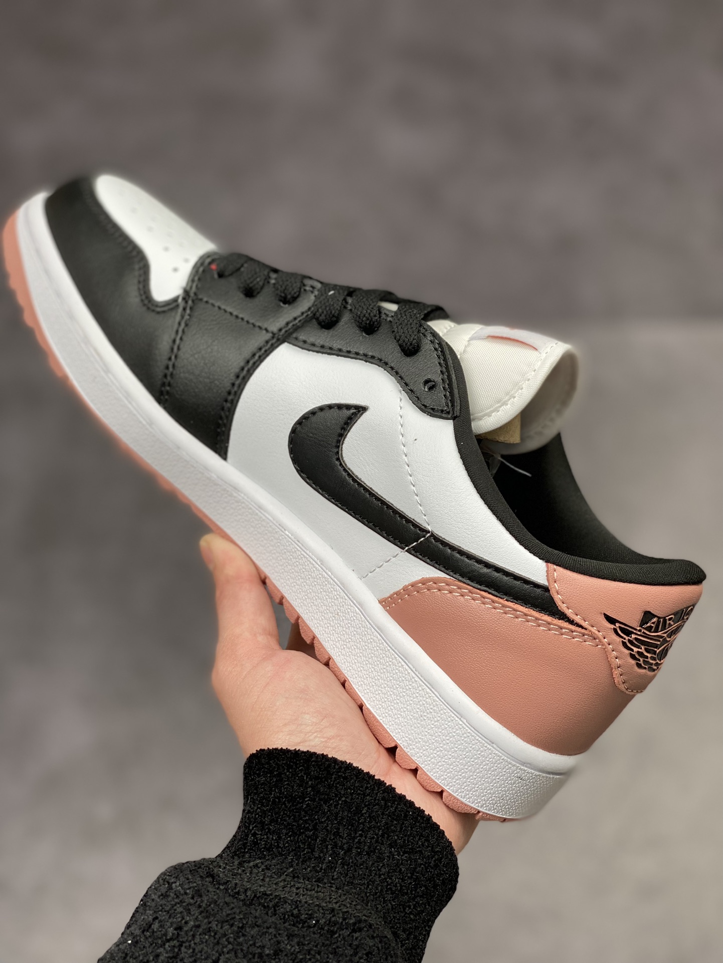 200 原装Air Jordan 1 Low 黑粉高尔夫 AJ1乔1低帮休闲板鞋DD9315-106