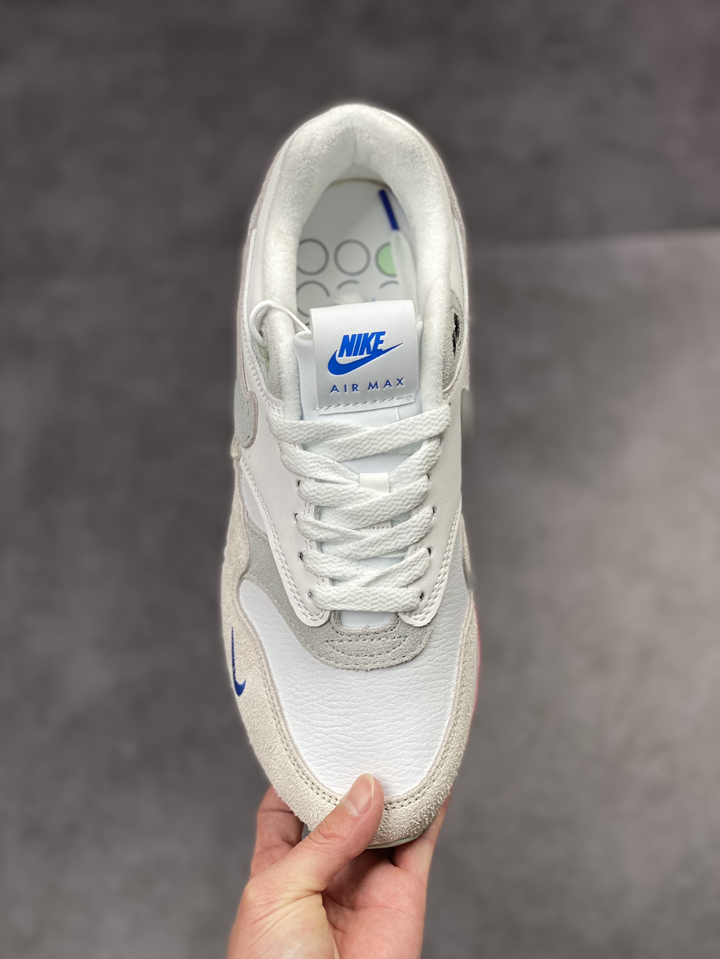 230 Nike Air Max 1 PRM 白灰 复古休闲跑步鞋 FB4959-121