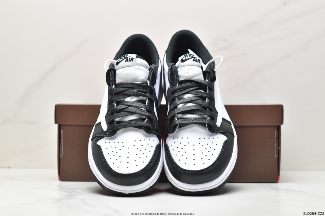 240 Travis Scott x Air Jordan 1 Low OG AJ1 乔1黑白倒勾 低帮篮球鞋 DM7866-007