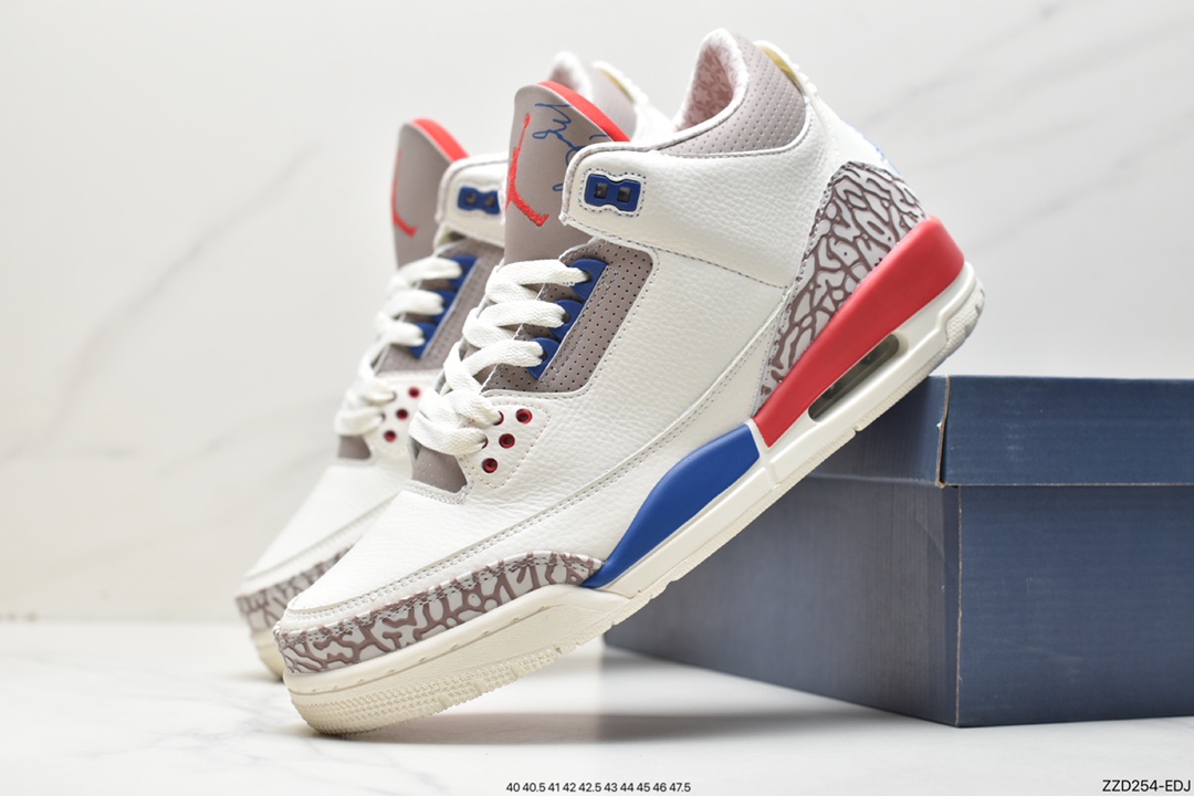 250 Air Jordan 3 ” Racer Blue ” AJ3乔3 赛车蓝 白蓝篮球鞋 CT8532-145