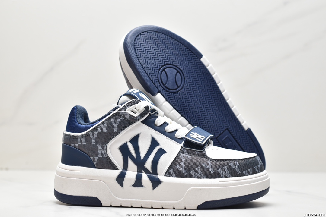 MLB Chunky Liner Senior Shoes Series NY Print New York Versatile Casual Shoes 3ASXLM13N (C0002)