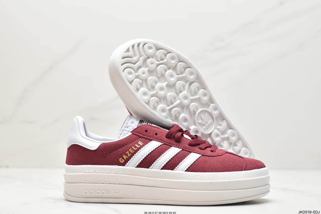 Adidas Gazelle Bold w low-top retro all-match casual sports sneakers HQ6892