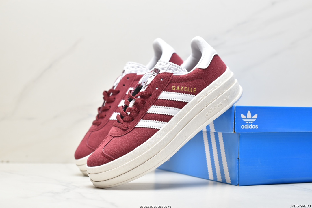 Adidas Gazelle Bold w low-top retro all-match casual sports sneakers HQ6892