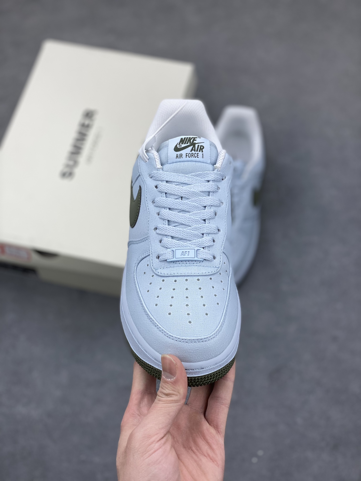 Nike Air Force 1 '07 Low Casual Sneakers - Moon Green Canvas 3 i1677612348 4122 1