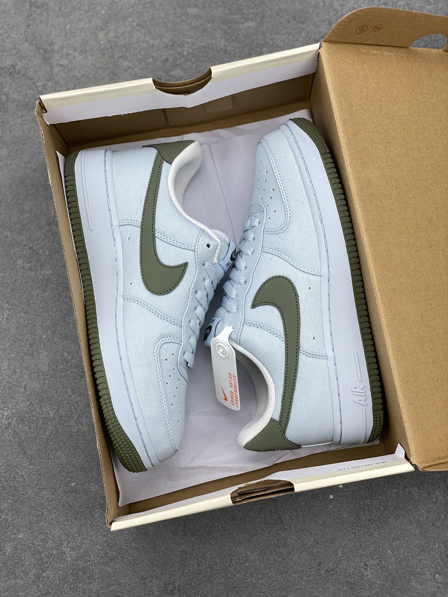 Nike Air Force 1 '07 Low Casual Sneakers - Moon Green Canvas 10 i1677612348 5090 8