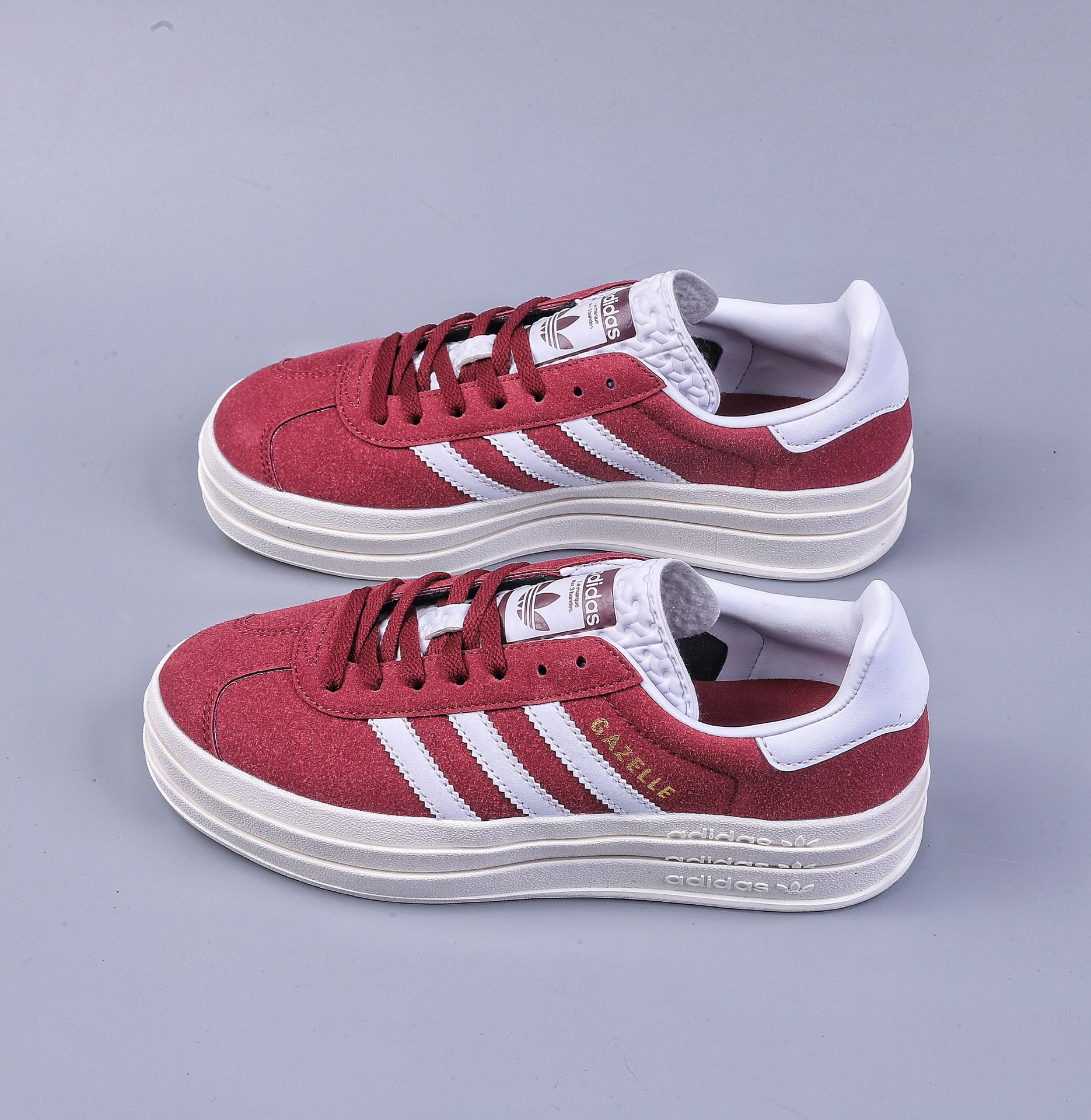 Adidas Originals Gazelle Bold HQ6892 clover thick sole low-top sneakers